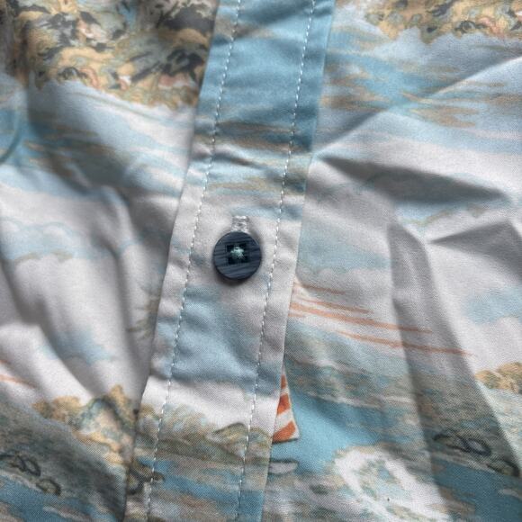 Thomas Sterling London Men Large Hawaiian Shirt Aloha Sailboat Palm Tree AOP - Picture 8 of 16